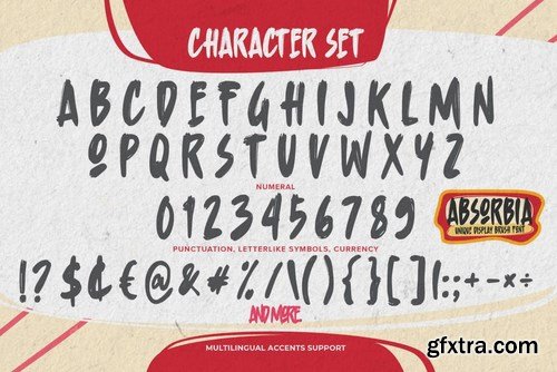 Absorbia - Unique Display Brush Font