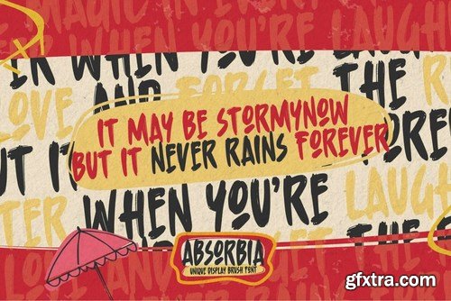 Absorbia - Unique Display Brush Font