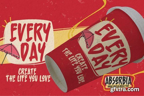 Absorbia - Unique Display Brush Font