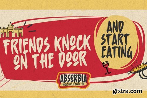 Absorbia - Unique Display Brush Font