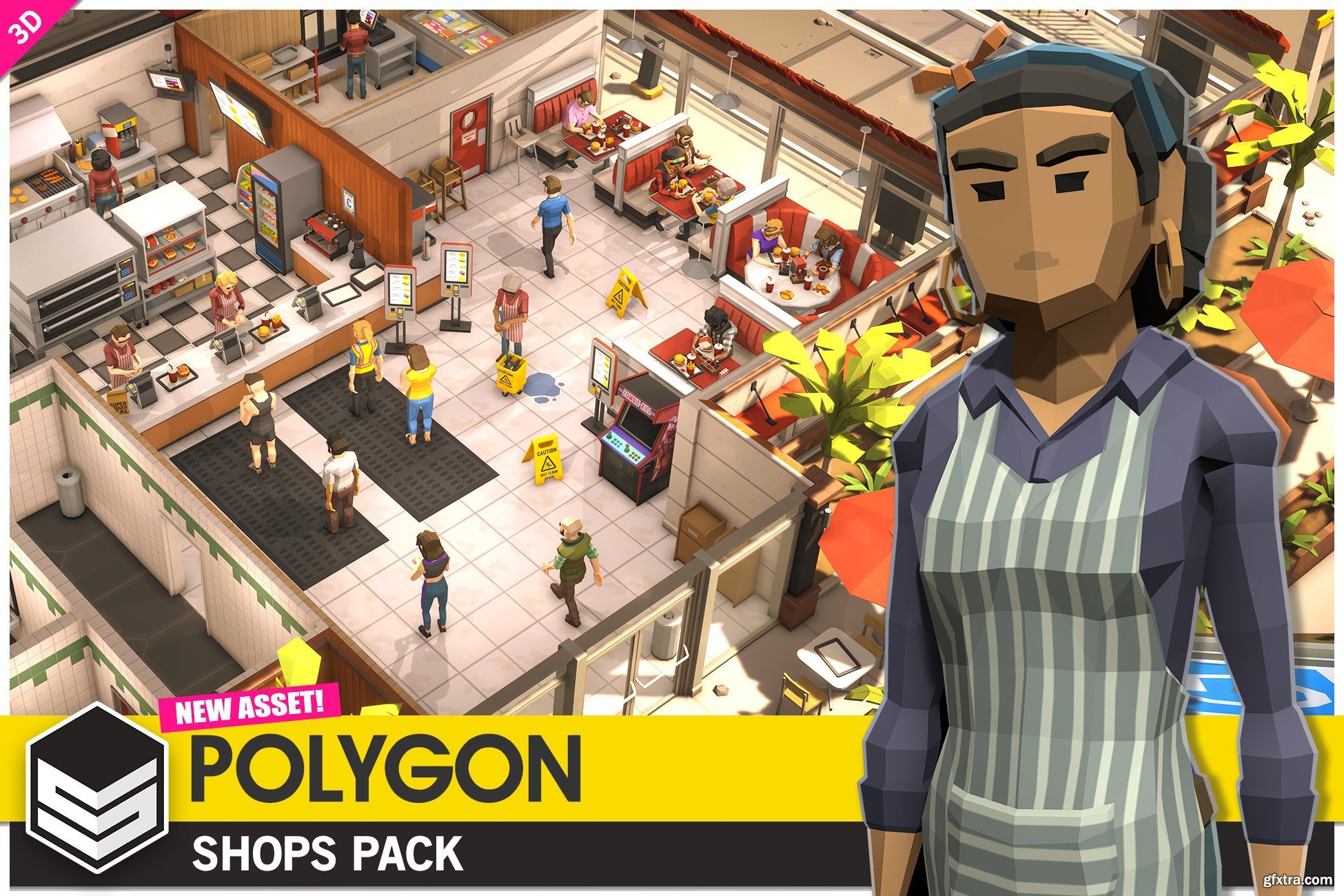 Unity POLYGON Shops Pack v1.1 » GFxtra