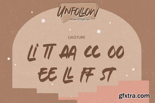 Unfollow - Rough Display Font