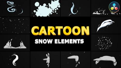 Videohive - Cartoon Snow Elements | DaVinci Resolve - 35275534 - 35275534