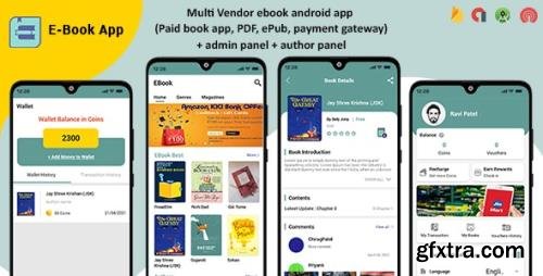 CodeCanyon - Multi-Vendor ebook Android App (Paid book app, PDF, ePub, payment gateway) + admin panel + author panel v2.0 - 24119642