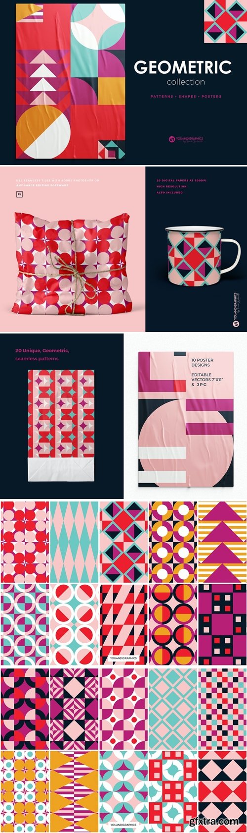 Geometric Patterns Shapes Posters GFxtra