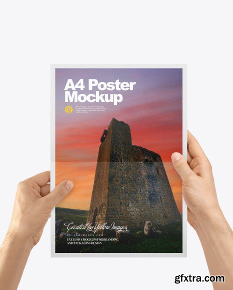 A4 Paper in a Hand Mockup 88236