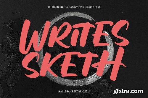 Writes Sketh Handwritten Display Font
