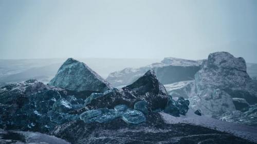 Videohive - Snow Ice and Rocks at Northern Landscape - 35250750 - 35250750
