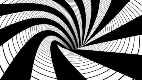 Videohive - Abstract motion animation in a black and white tunnel - 35251324 - 35251324