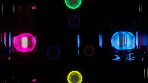 Videohive - Vj Loop Rotation Of Multicolored Balls With Reflections 02 - 35252600 - 35252600