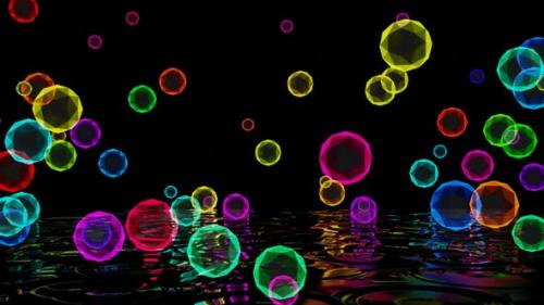 Videohive - Vj Loop Bouncing Colorful Bright Glass Balls 02 - 35252601 - 35252601