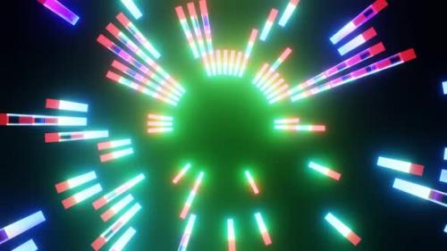Videohive - Vj Loop Abstract Pulsation Of Neon Disco Rays 02 - 35252628 - 35252628