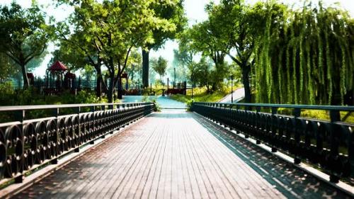 Videohive - View of Deserted Bridge in the Middle of the COVID19 Pandemic - 35252674 - 35252674