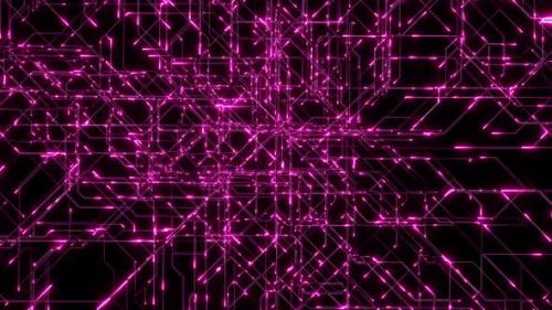 Videohive - artificial intelligence network Ai line circuit technology Data Transfer abstract 5g Pink - 35255534 - 35255534