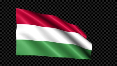 Videohive - Hungary Flag Blowing In The Wind - 35255734 - 35255734