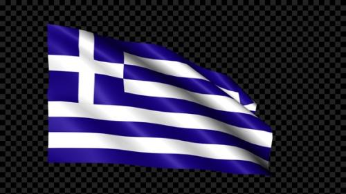 Videohive - Greece Flag Blowing In The Wind - 35255737 - 35255737