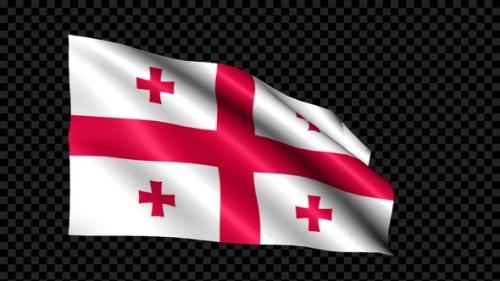 Videohive - Georgia Flag Blowing In The Wind - 35255739 - 35255739
