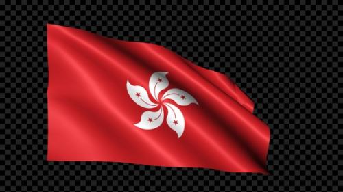 Videohive - Hong Kong Flag Blowing In The Wind - 35255746 - 35255746