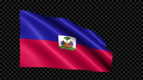 Videohive - Haiti Flag Blowing In The Wind - 35255747 - 35255747