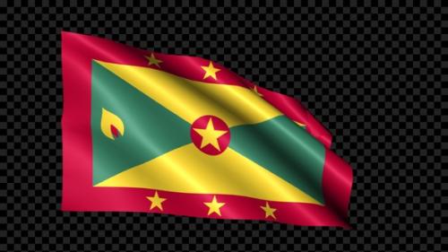 Videohive - Grenada Flag Blowing In The Wind - 35255750 - 35255750