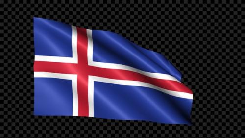 Videohive - Iceland Flag Blowing In The Wind - 35255752 - 35255752