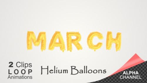 Videohive - March Month Celebration Helium Balloons - 35257680 - 35257680