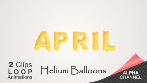 Videohive - April Month Celebration Helium Balloons - 35258363 - 35258363