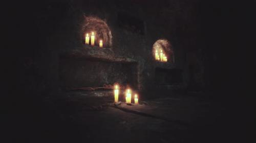 Videohive - Old Dark Catacombs with Candles - 35259475 - 35259475