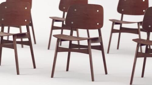 Videohive - Wooden Chairs / Stools - 35259109 - 35259109