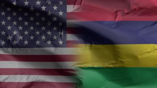 Videohive - United States and Mauritius flag - 35261069 - 35261069