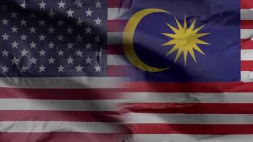 Videohive - United States and Malaysia flag - 35261071 - 35261071