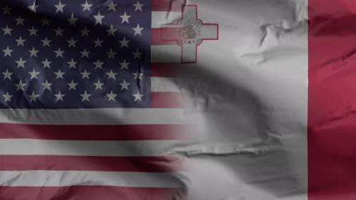 Videohive - United States and Malta flag - 35261072 - 35261072