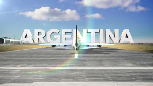 Videohive - Commercial Airplane Landing Country Argentina - 35261192 - 35261192