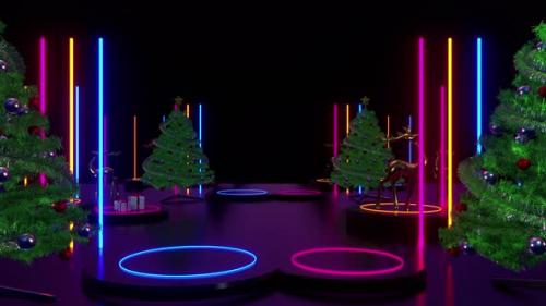 Videohive - Christmas Neon 04 4k - 35261316 - 35261316