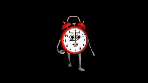 Videohive - Alarm Clock Dancing Loop On Alpha Channel - 35261486 - 35261486