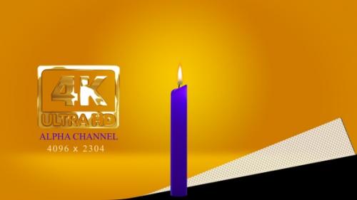 Videohive - Purple Candle With Smoke - 35266061 - 35266061
