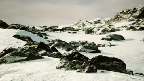 Videohive - Lava Rock and Snow in Winter Time in Iceland - 35266259 - 35266259