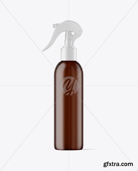Frosted Amber Spray Bottle Mockup 61134