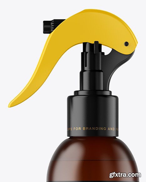 Frosted Amber Spray Bottle Mockup 61134