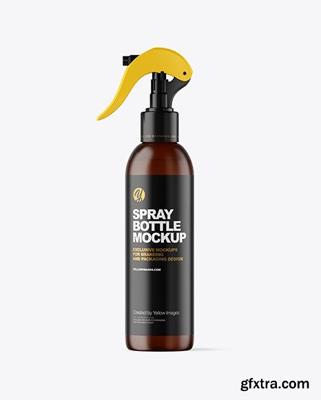 Frosted Amber Spray Bottle Mockup 61134