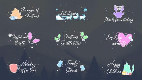 Videohive - Christmas Scribble Titles || FCPX - 35291096 - 35291096