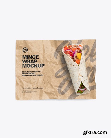 Paper Wrapper With Mince Wrap Mockup 88797