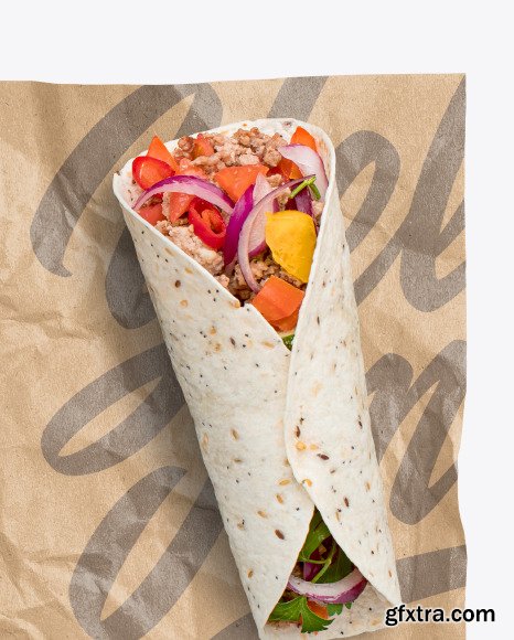 Paper Wrapper With Mince Wrap Mockup 88797