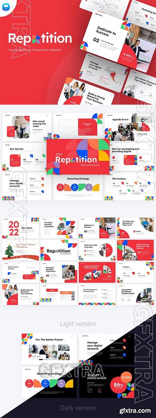 Repetition Creative Business Keynote Template 8YXB5KS