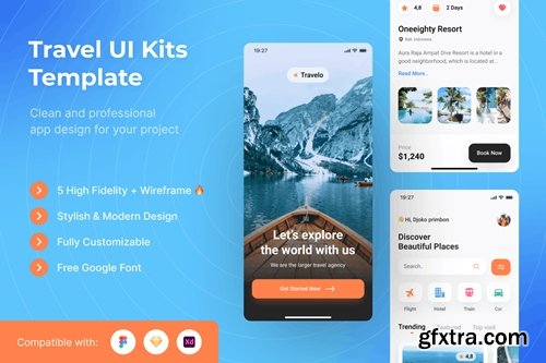 Travel App UI Kits Template