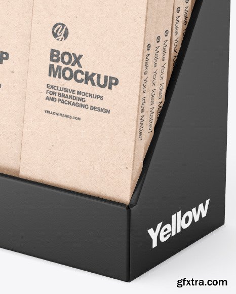 Display Box w/ Boxes Mockup 92086