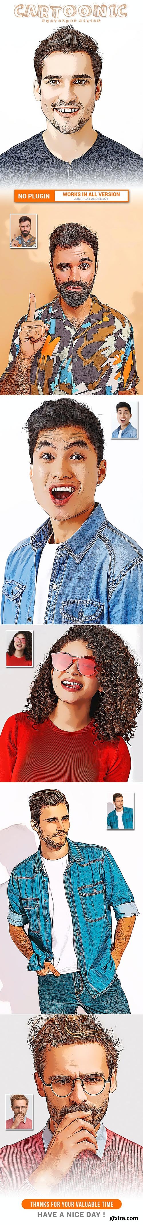 GraphicRiver - Cartoonic Photoshop Action 34485218