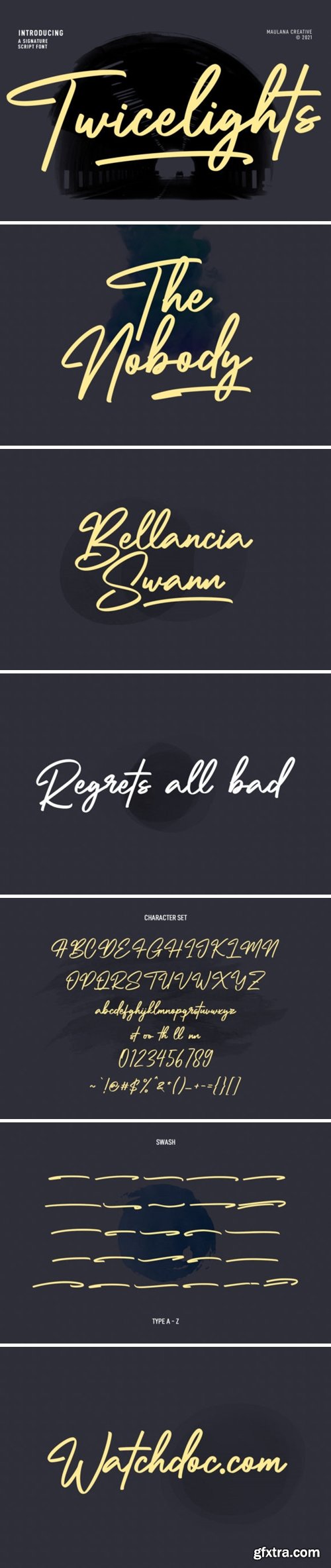 Twicelights Signature Script Font