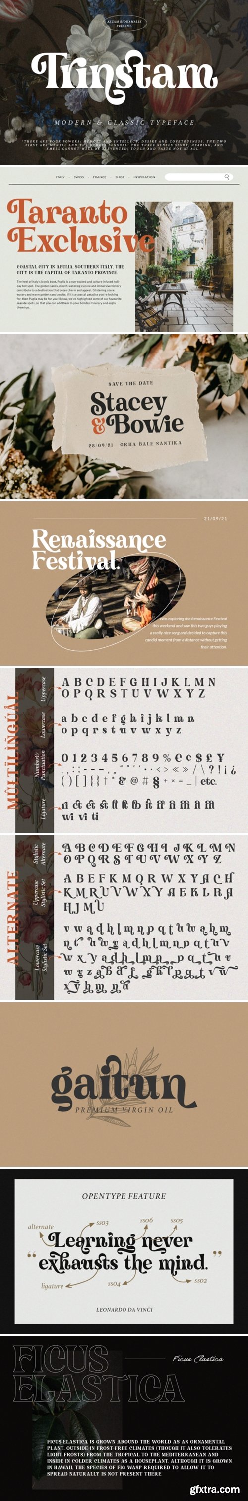 Trinstam Font