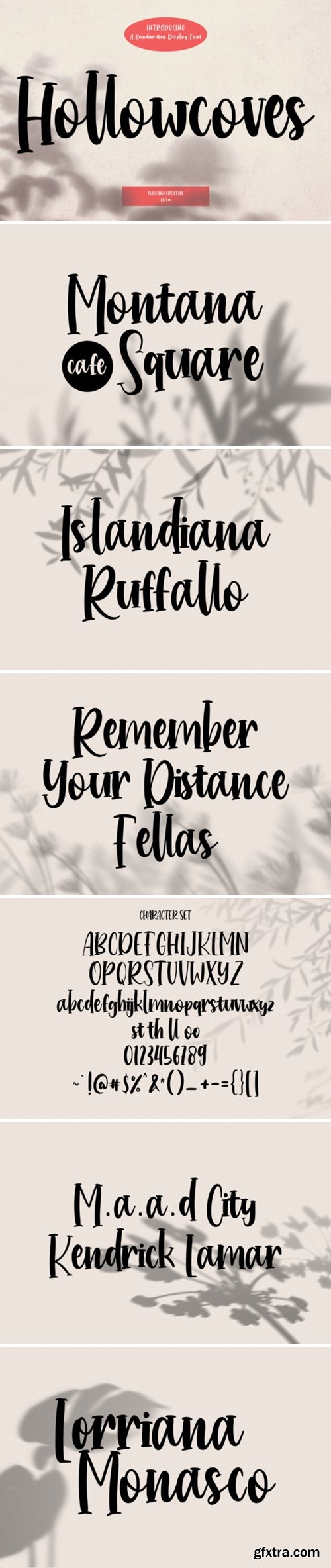 Hollowcoves Handwritten Display Font